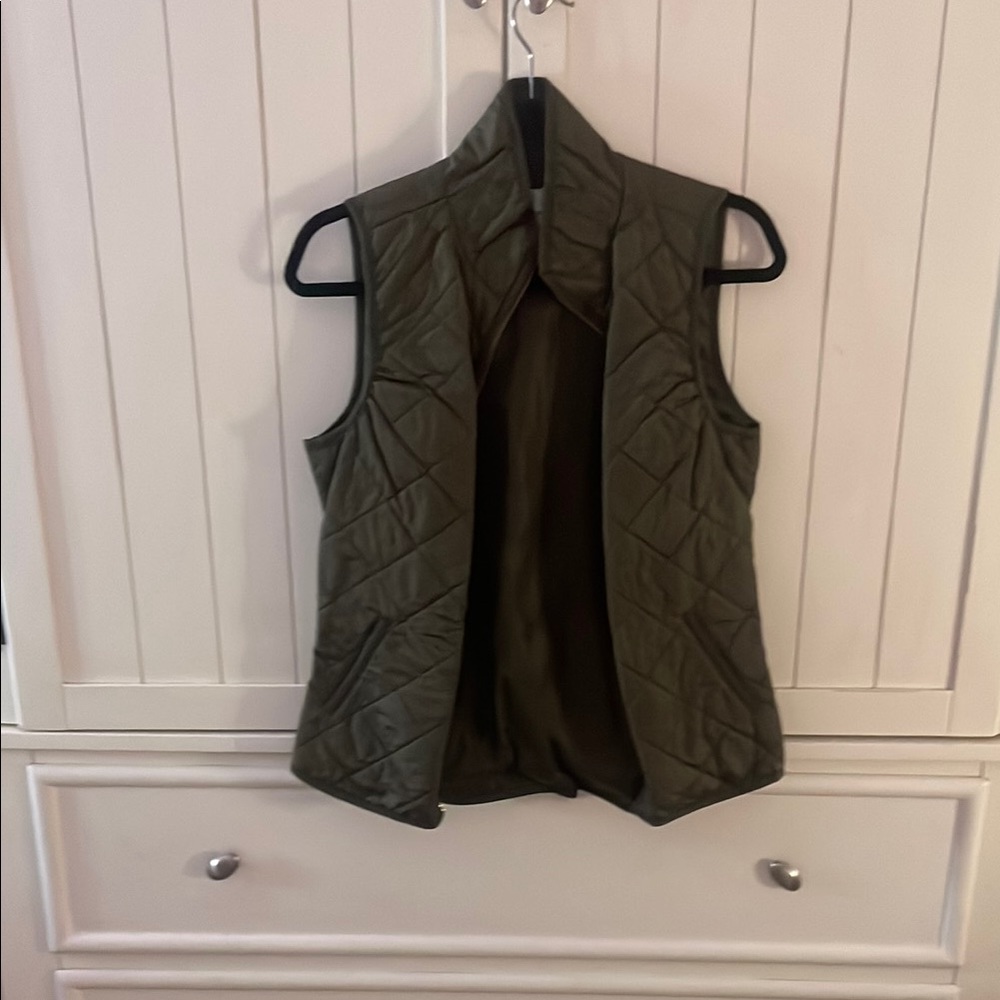 Old Navy Olive Green Quilted Vest